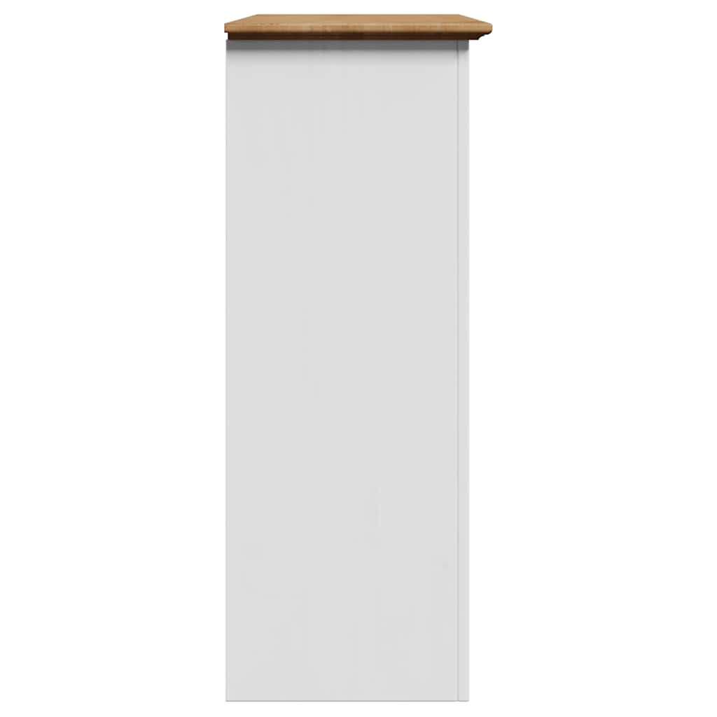 Hallway Cabinet BODO White and Brown 80x35x90 cm