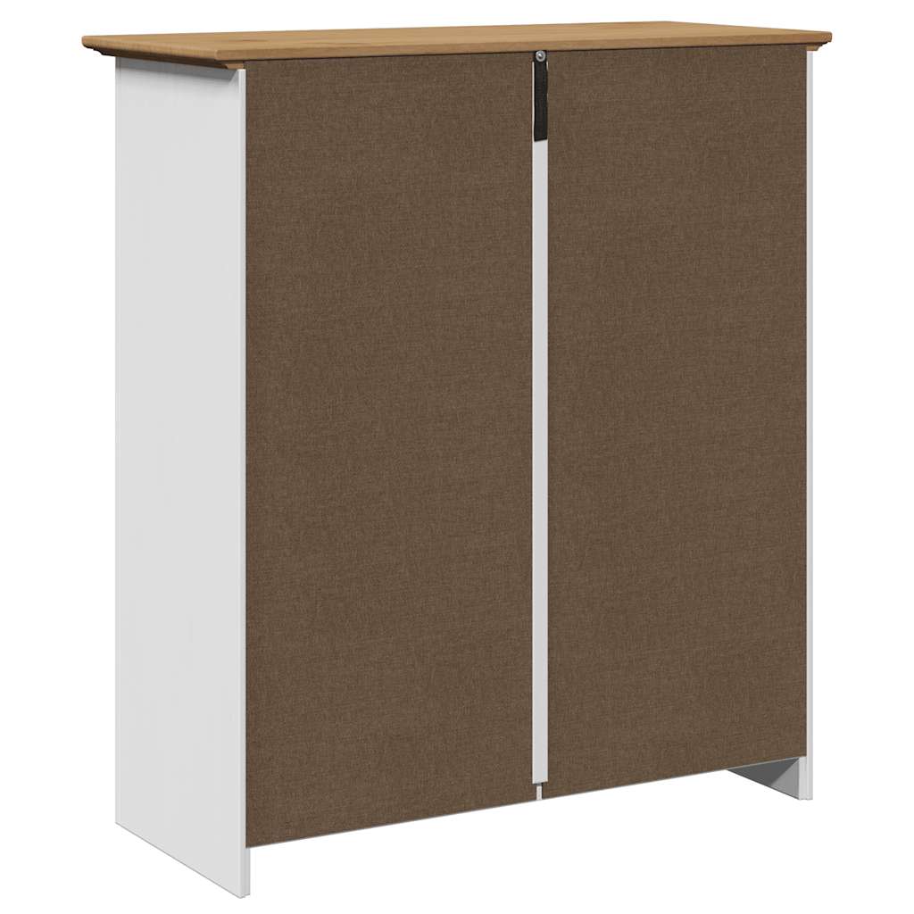 Hallway Cabinet BODO White and Brown 80x35x90 cm