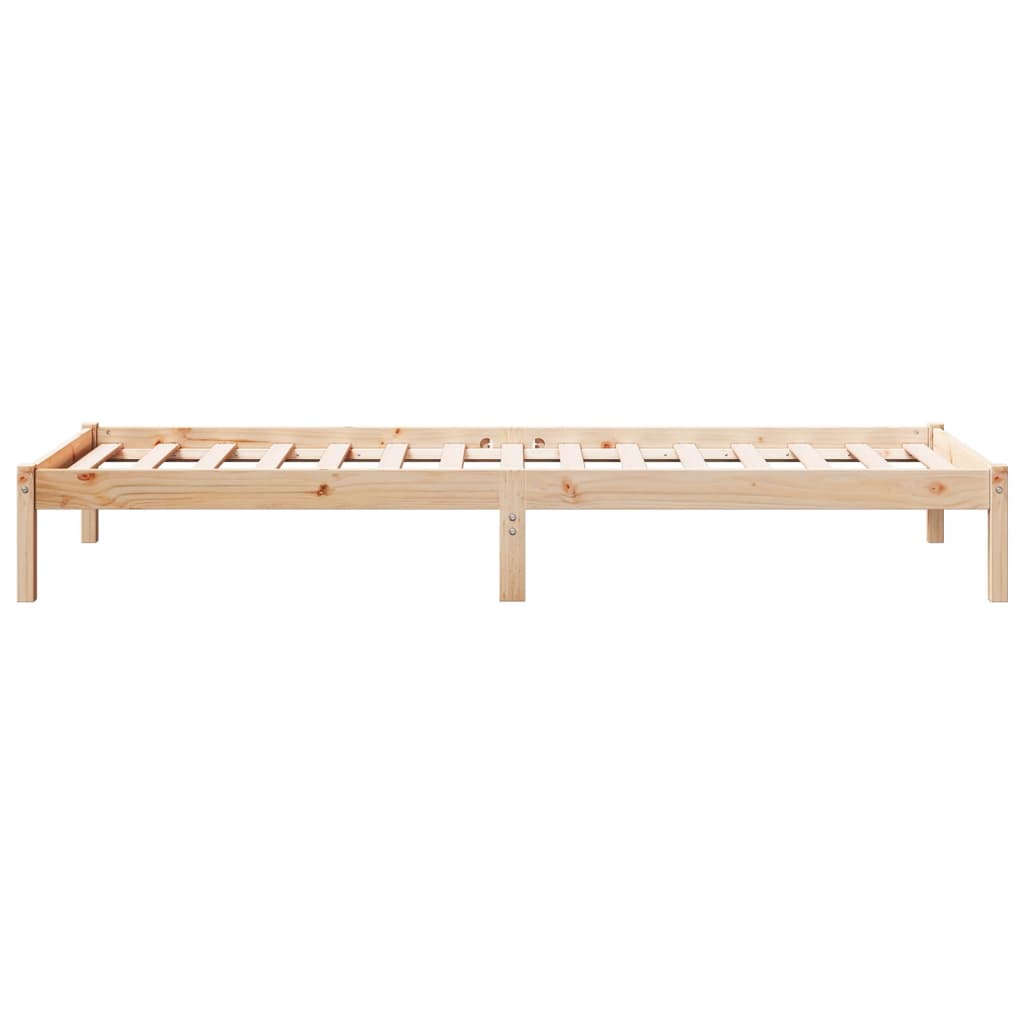 Solid wood bed extra long without mattress 80x210 cm pinewood