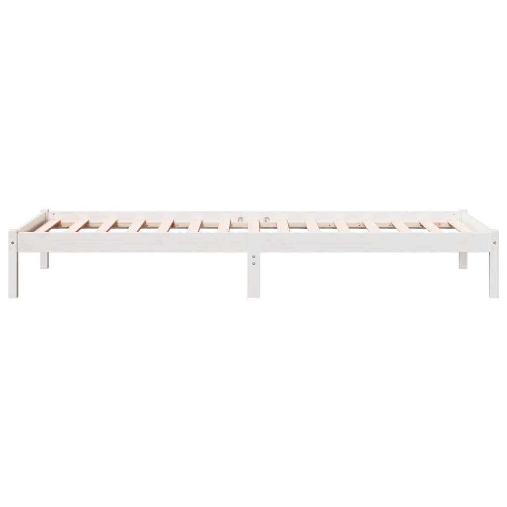 Solid Wood Bed Extra Long without Mattress White 80x210 Pinewood