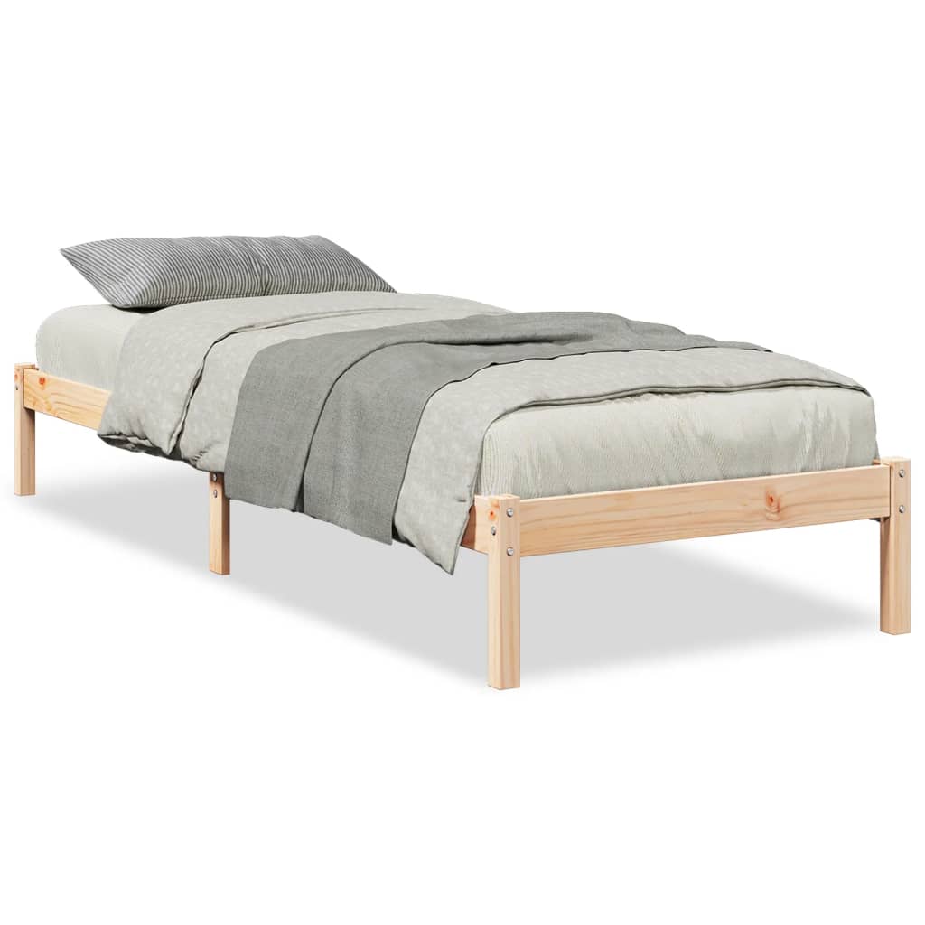 Solid wood bed extra long without mattress 90x210 pinewood