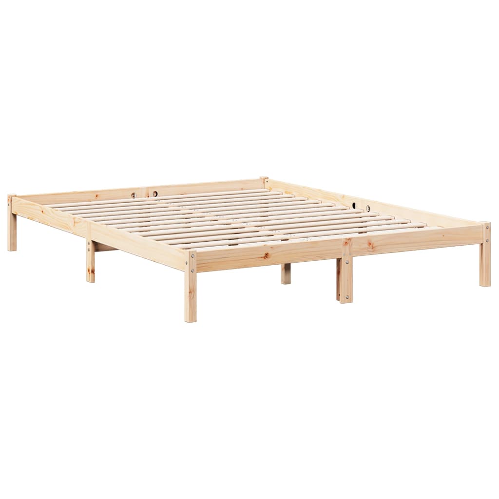 Solid wood bed extra long without mattress 140x210 pinewood