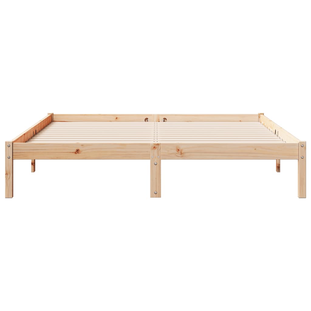 Solid wood bed extra long without mattress 140x210 pinewood