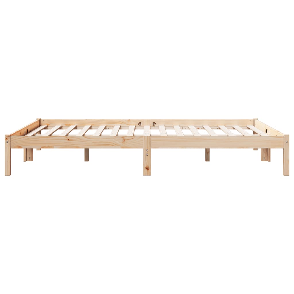 Solid wood bed extra long without mattress 140x210 pinewood