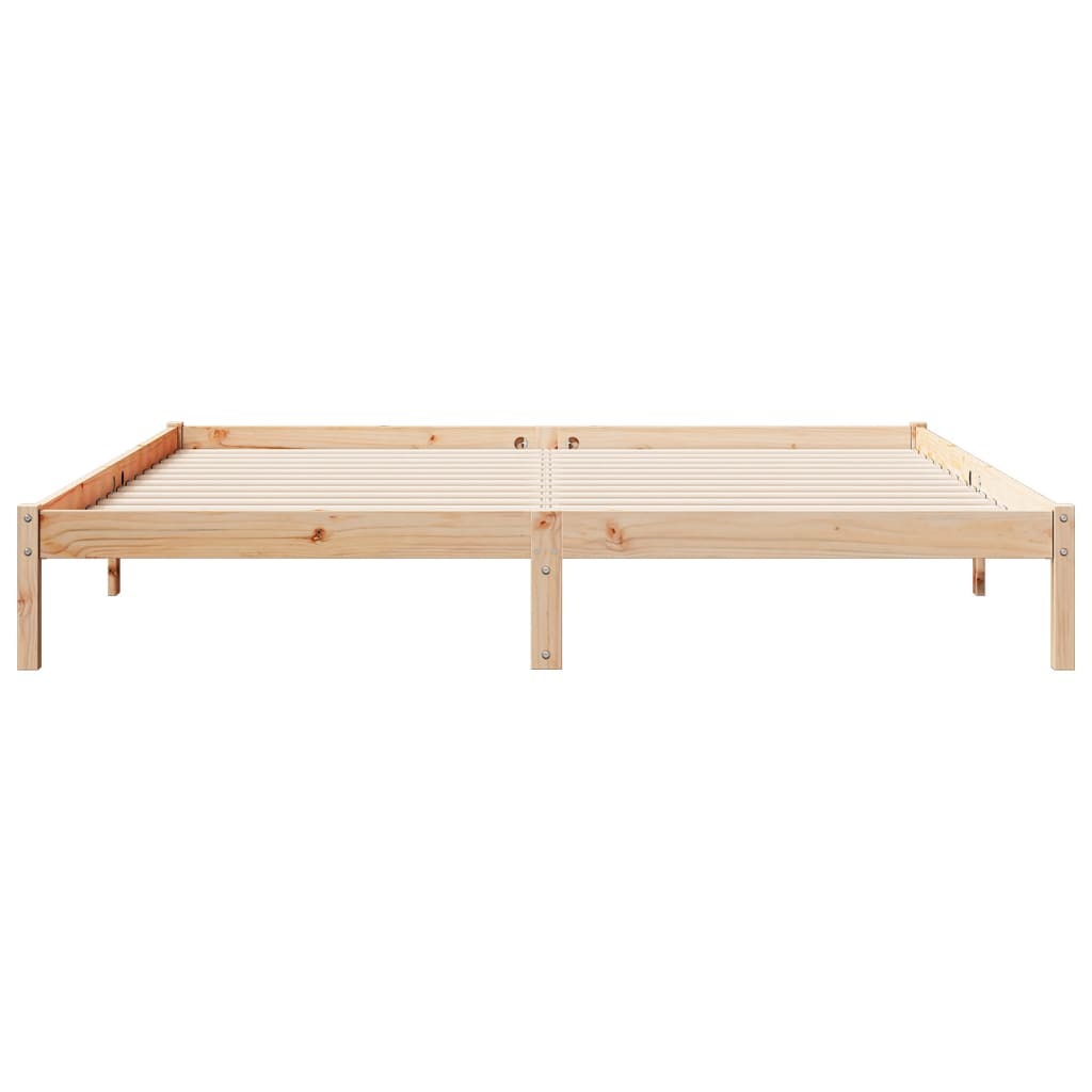 Solid wood bed extra long without mattress 200x210 cm pinewood