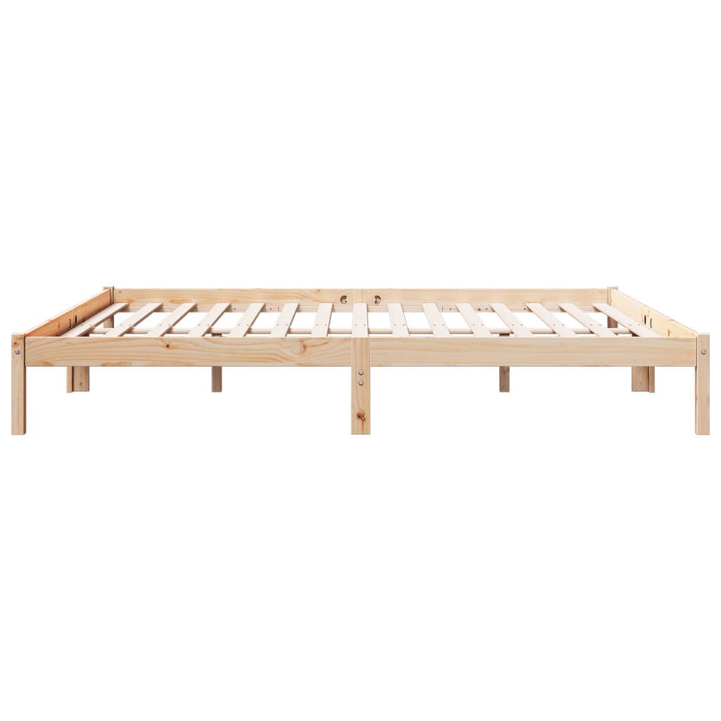 Solid wood bed extra long without mattress 200x210 cm pinewood