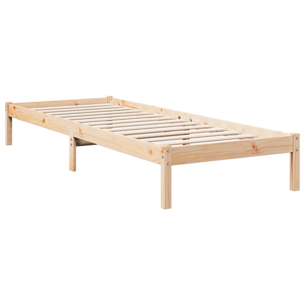 Solid wood bed extra long without mattress 80x220 pinewood