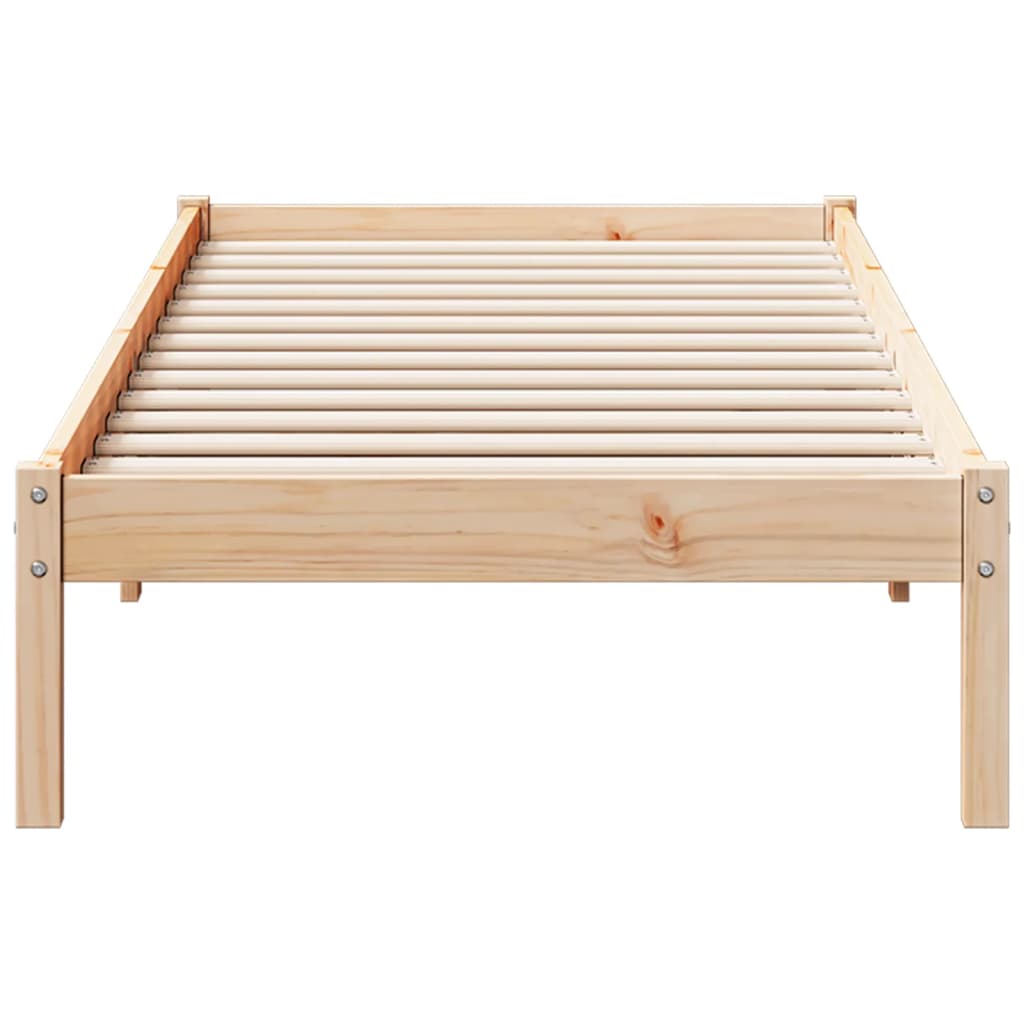 Solid wood bed extra long without mattress 80x220 pinewood