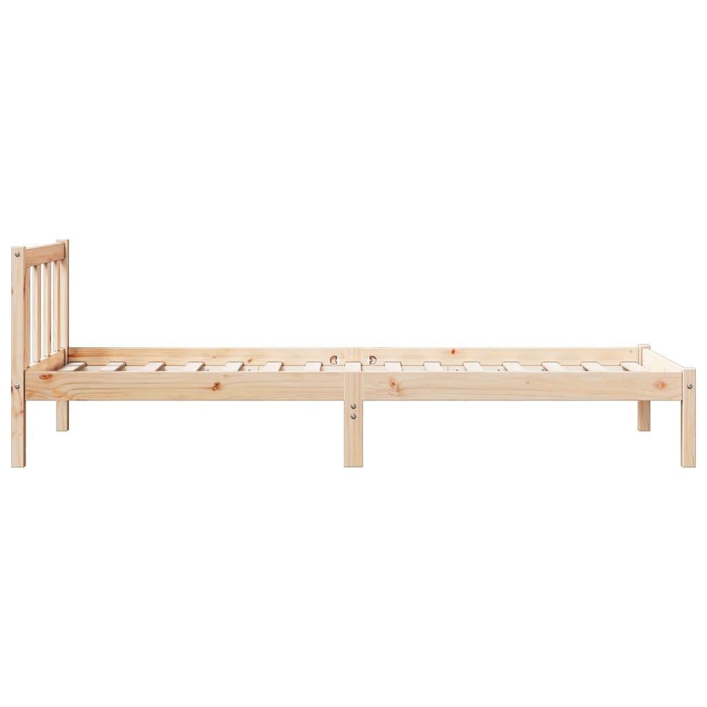 Solid wood bed extra long without mattress 80x210 cm pinewood