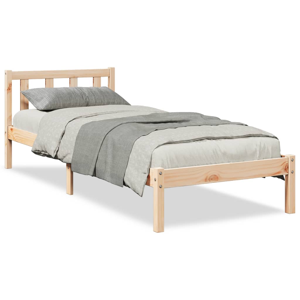 Solid wood bed extra long without mattress 90x210 pinewood