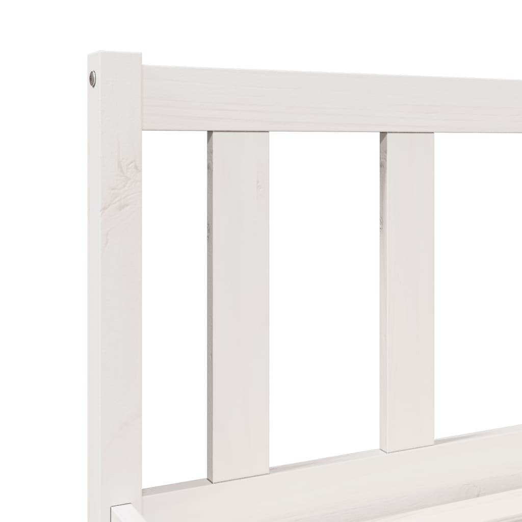 Solid Wood Bed Extra Long without Mattress White 90x210 Pinewood