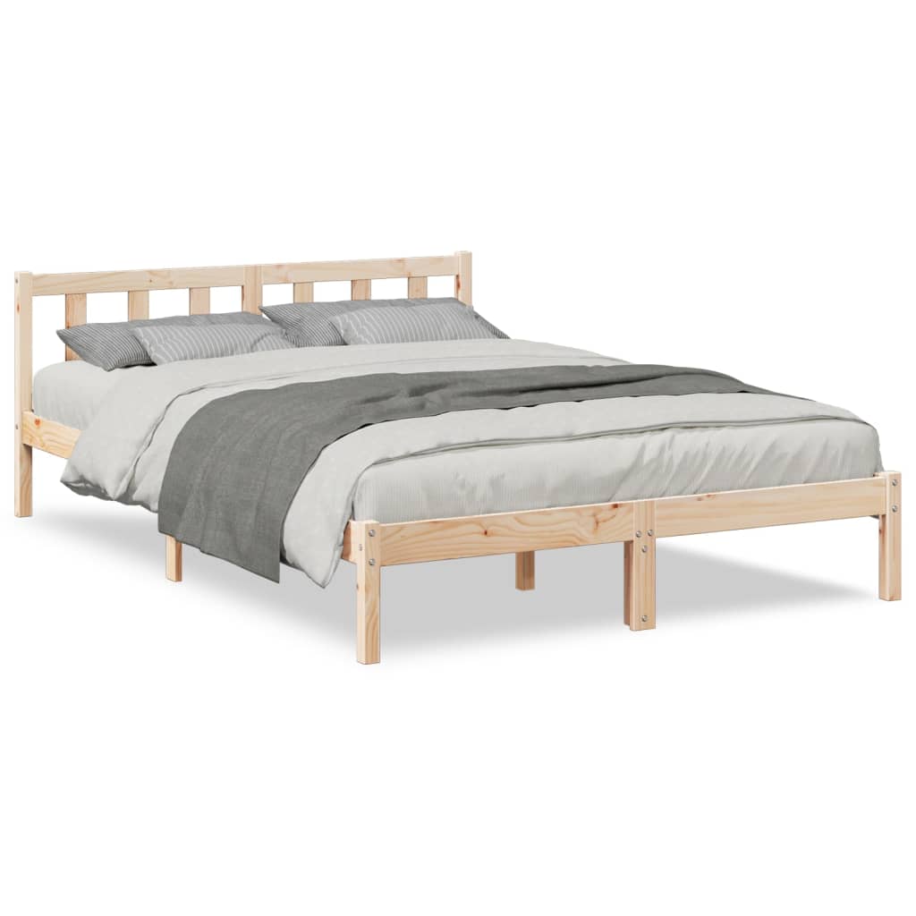 Solid wood bed extra long without mattress 140x210 pinewood