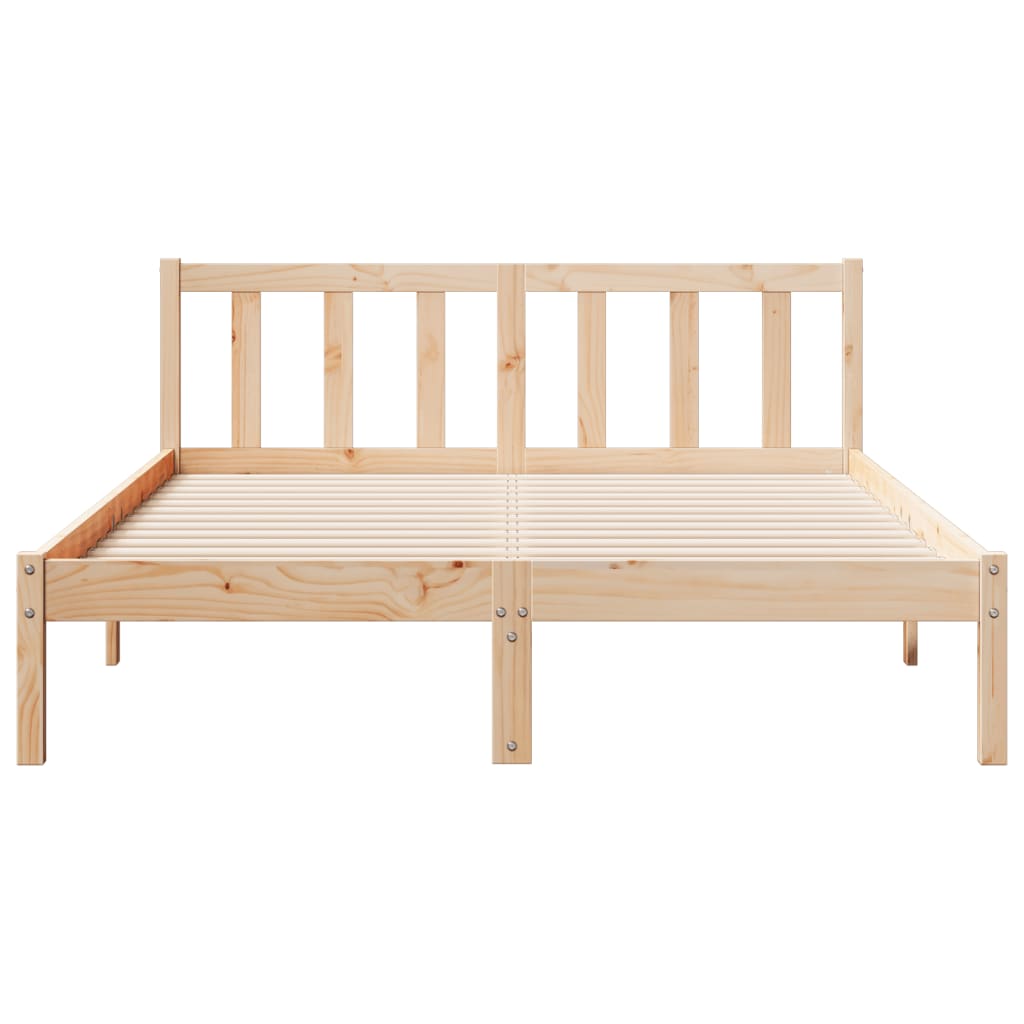 Solid wood bed extra long without mattress 140x210 pinewood