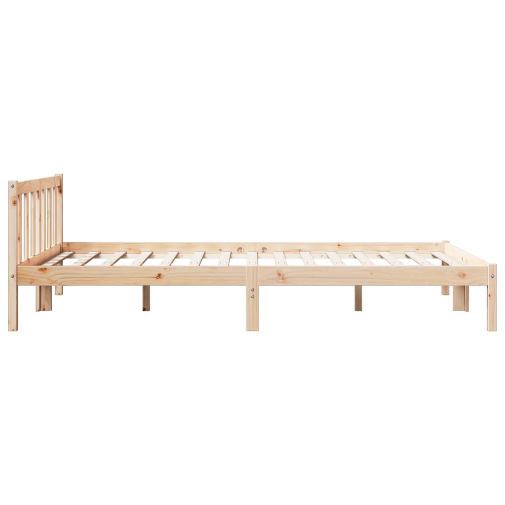 Solid wood bed extra long without mattress 140x210 pinewood