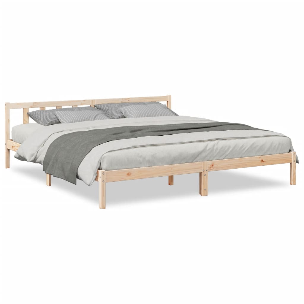 Solid wood bed extra long without mattress 180x210 pinewood