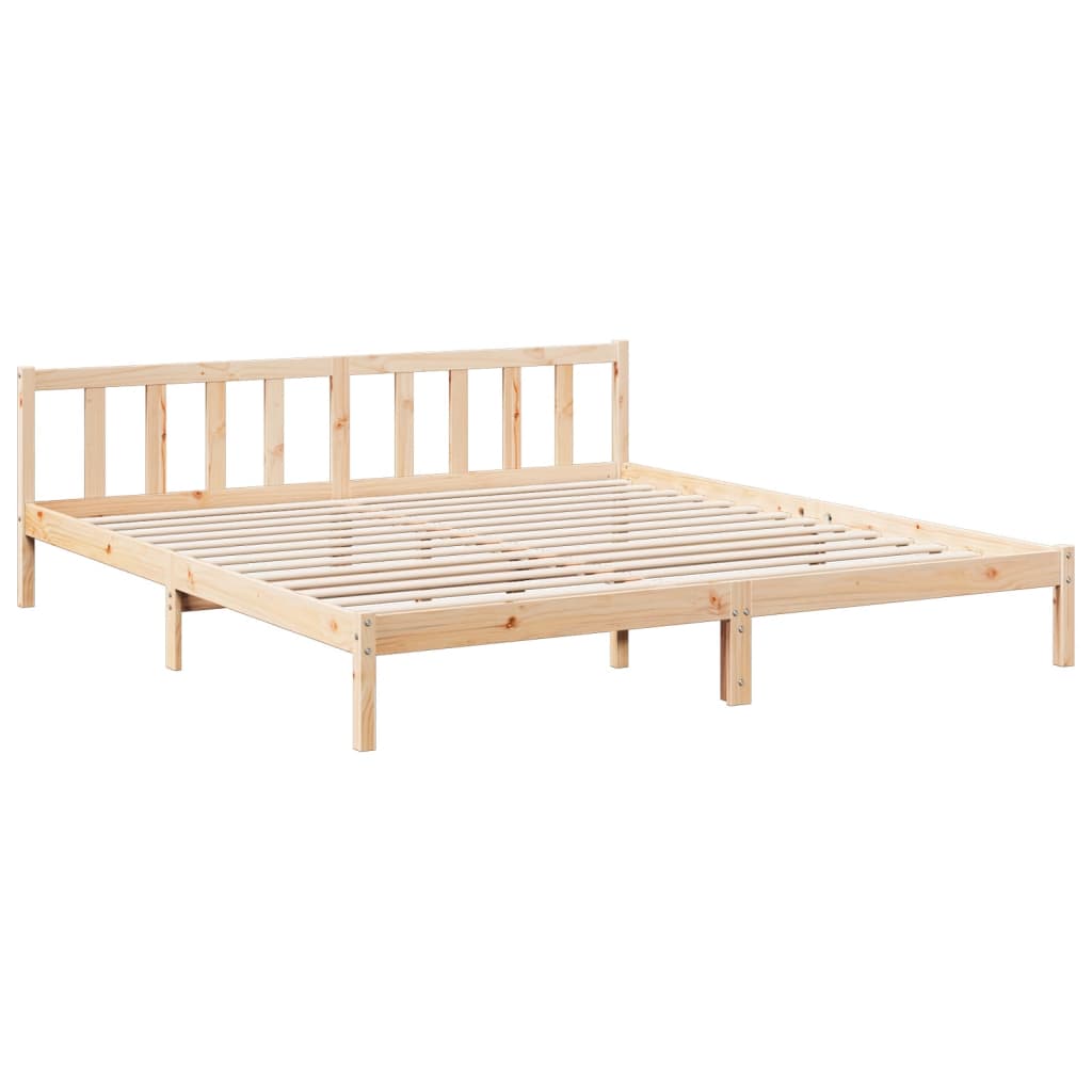 Solid wood bed extra long without mattress 180x210 pinewood