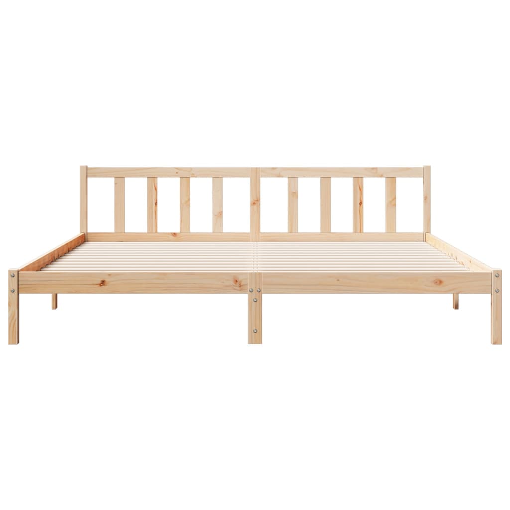 Solid wood bed extra long without mattress 180x210 pinewood