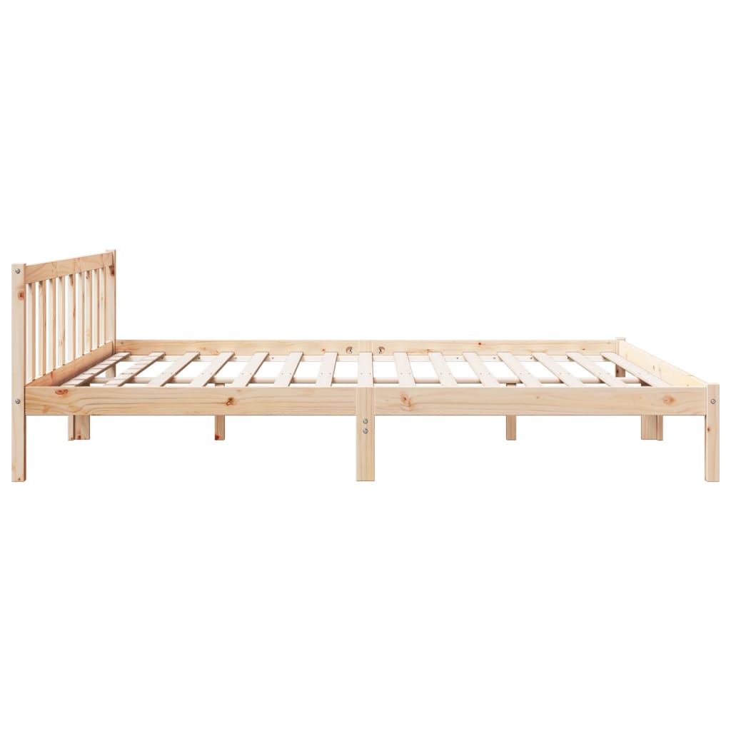 Solid wood bed extra long without mattress 180x210 pinewood