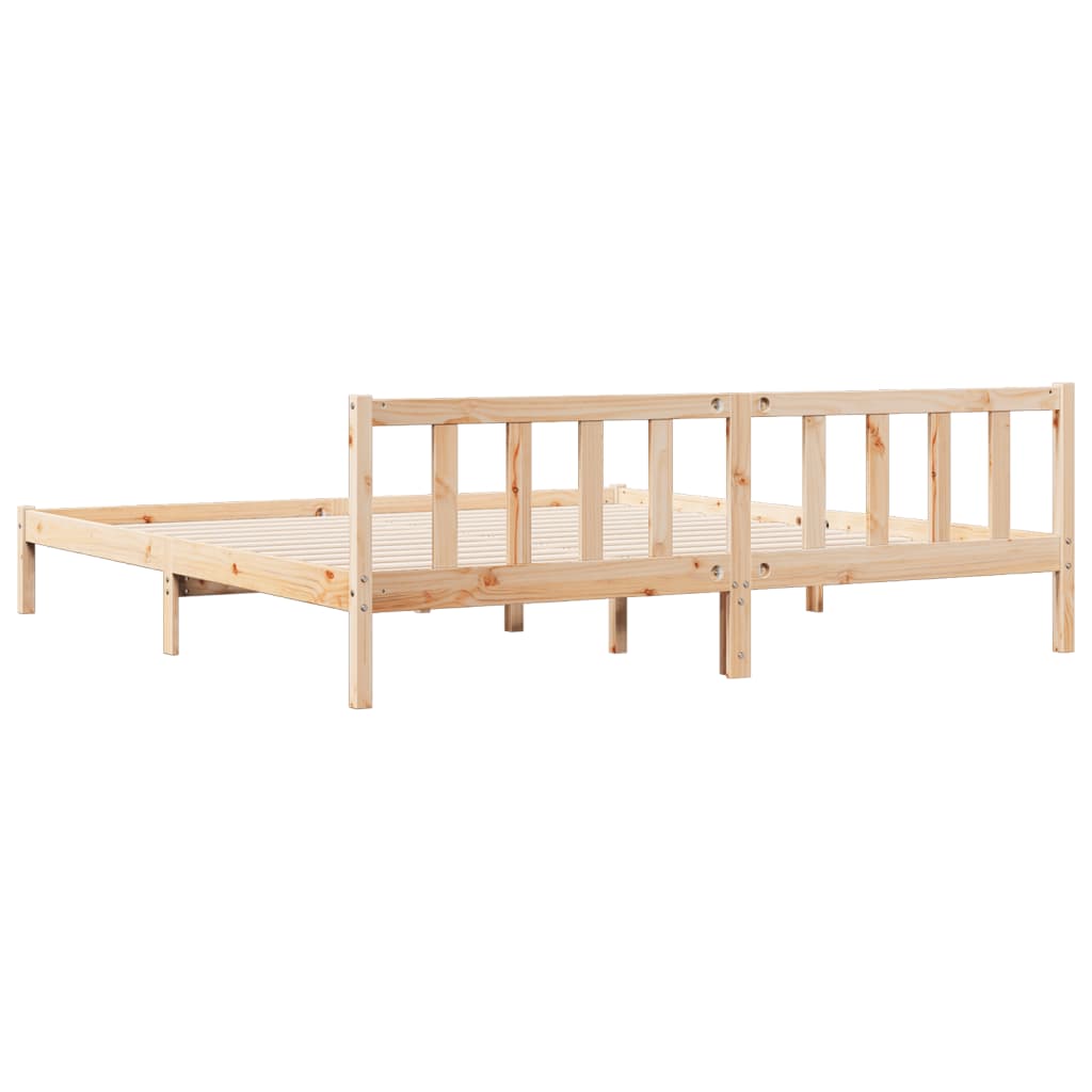 Solid wood bed extra long without mattress 180x210 pinewood