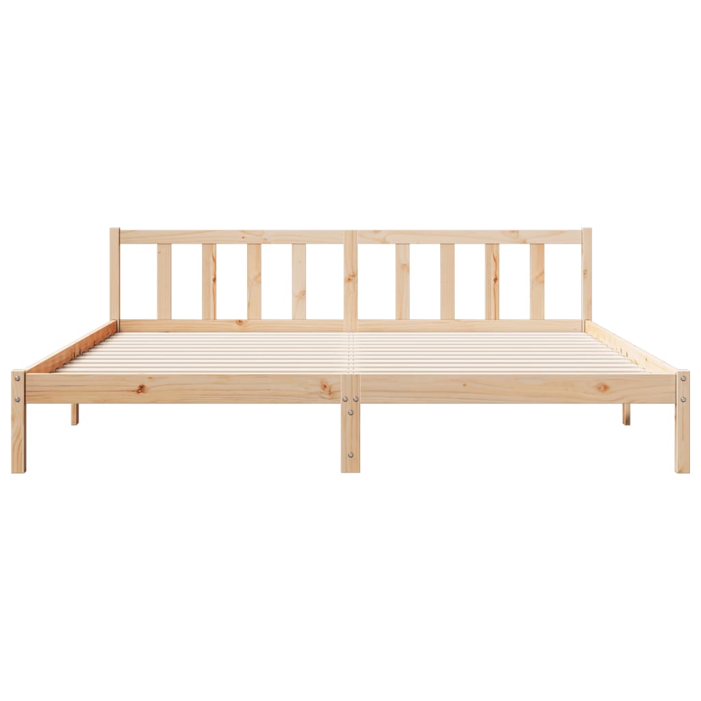 Solid wood bed extra long without mattress 200x210 cm pinewood