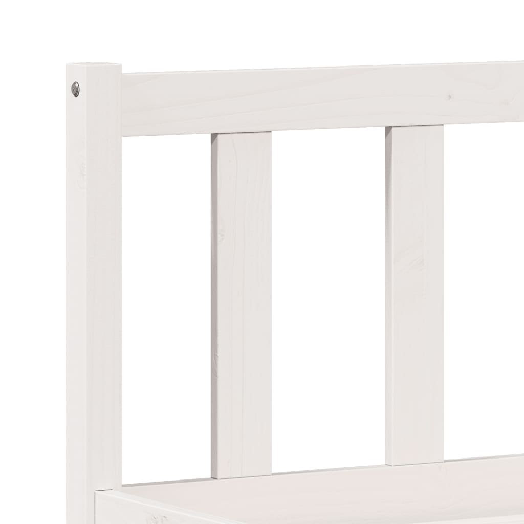 Solid Wood Bed Extra Long without Mattress White 200x210 Pinewood