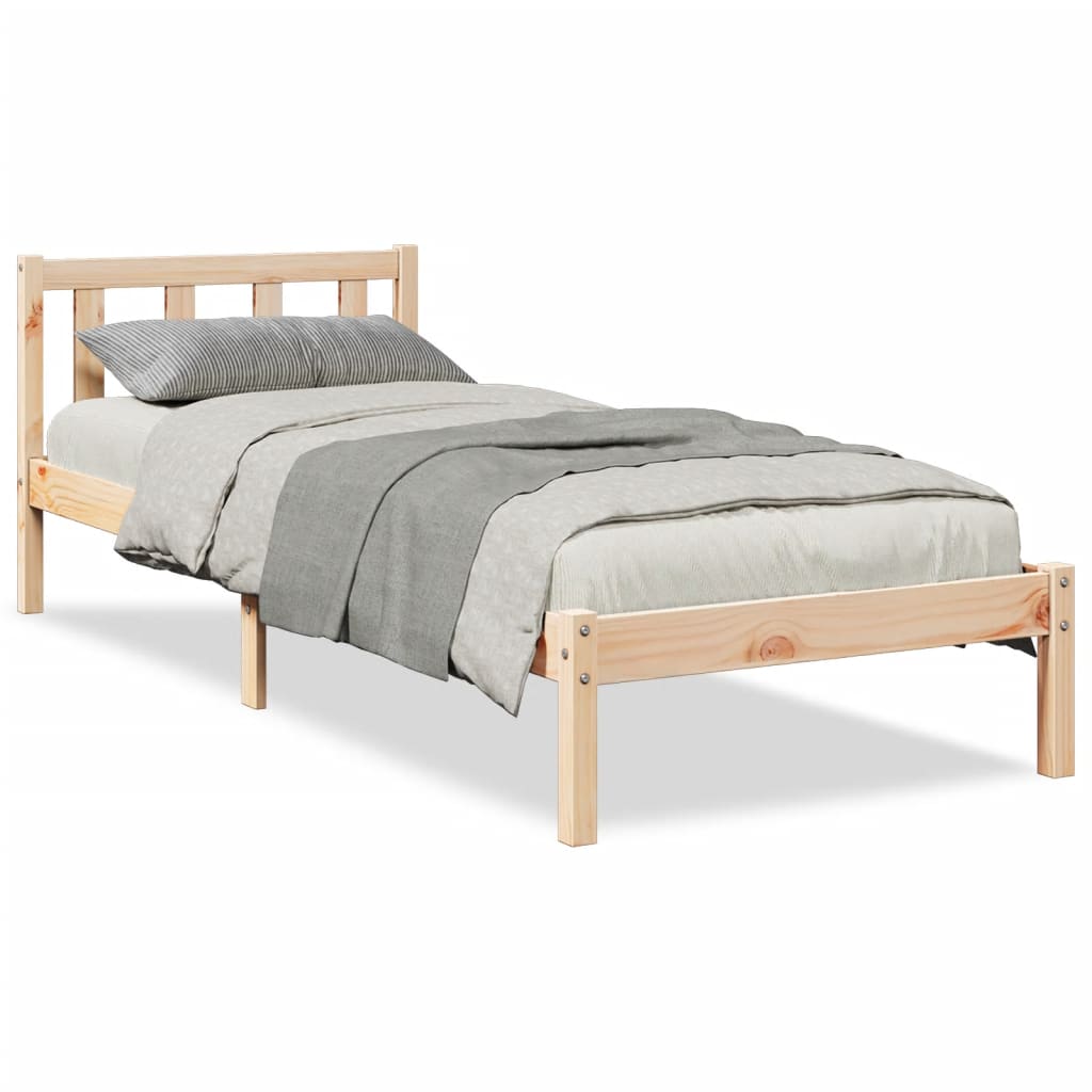 Solid wood bed extra long without mattress 90x220 pinewood