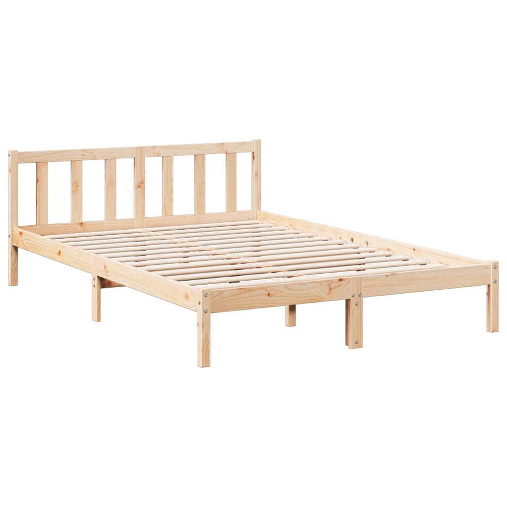 Solid wood bed extra long without mattress 140x220 pinewood