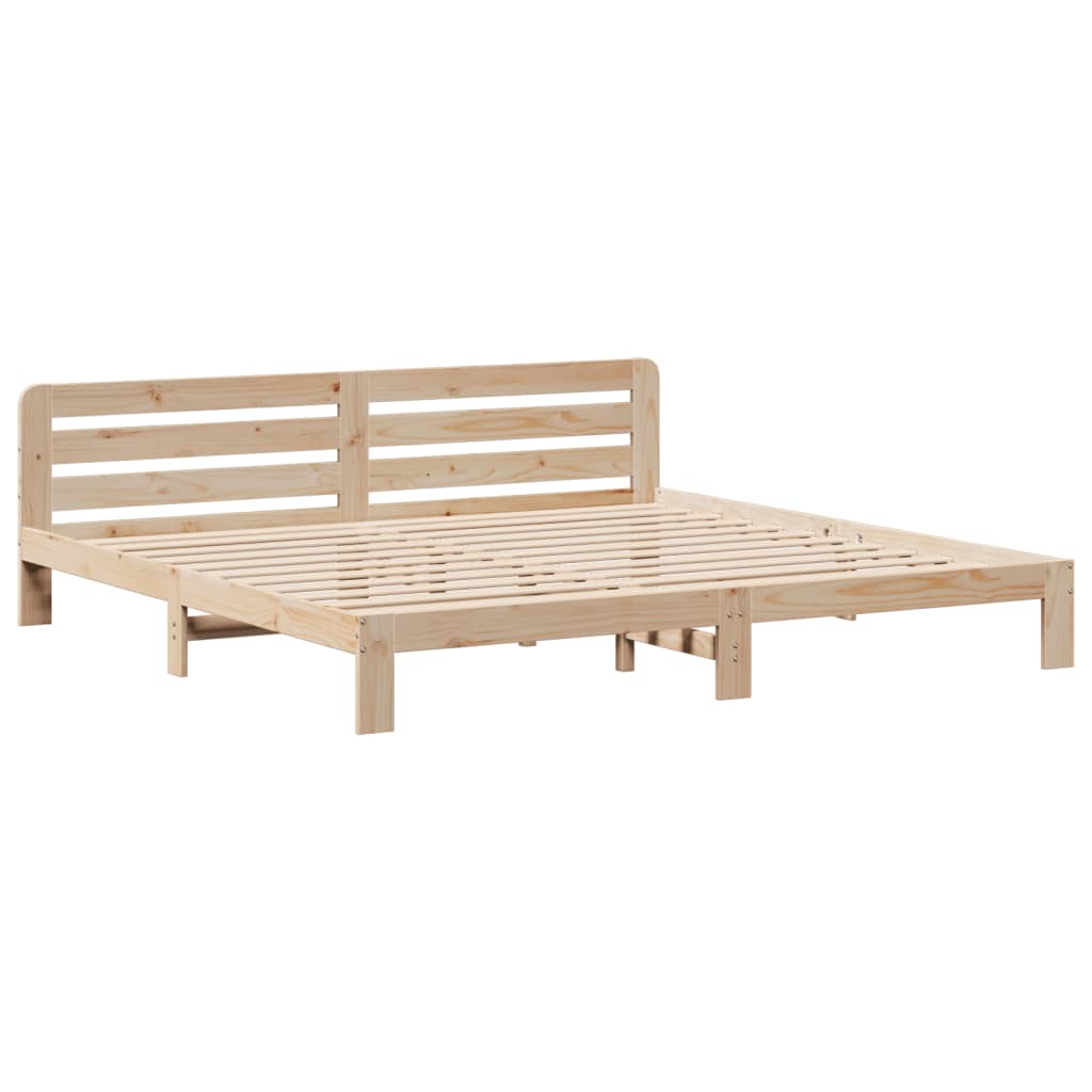 Solid wood bed without mattress 200x200 cm pine