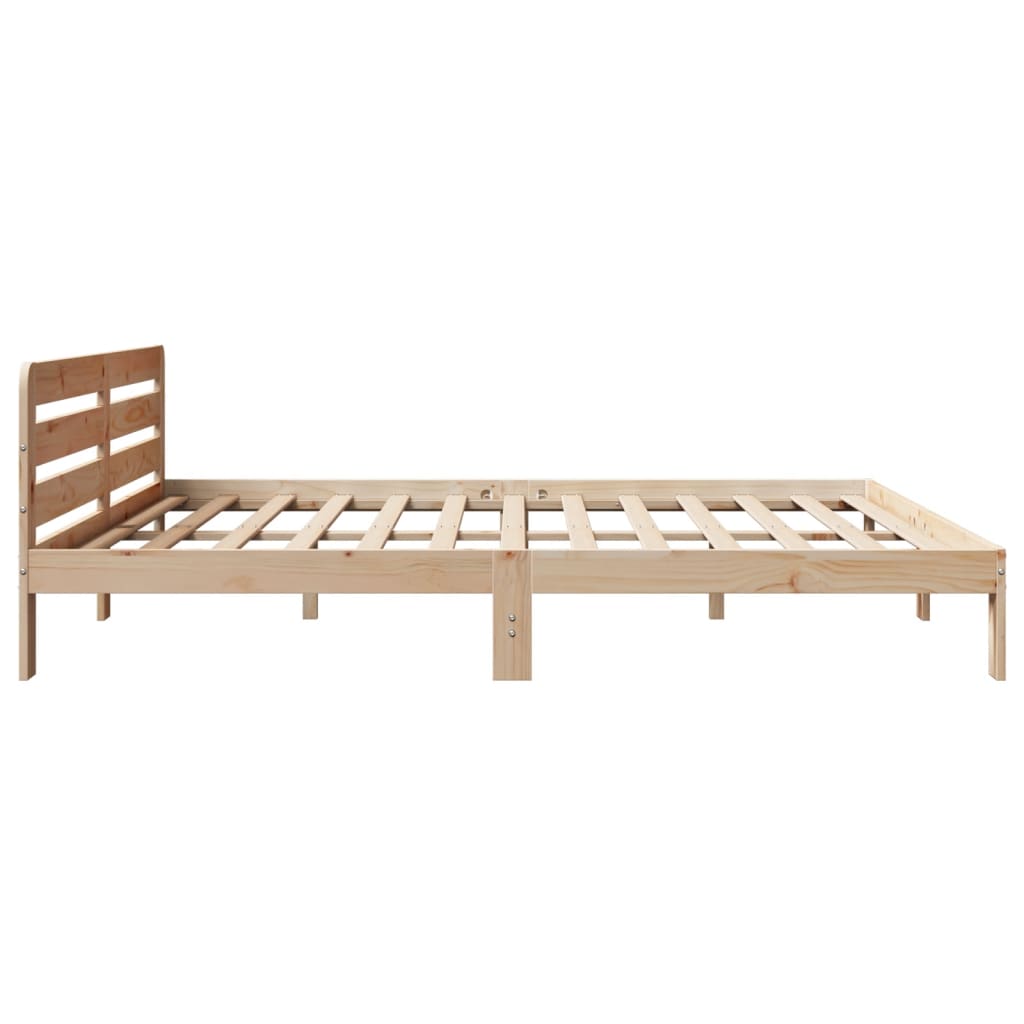 Solid wood bed without mattress 200x200 cm pine