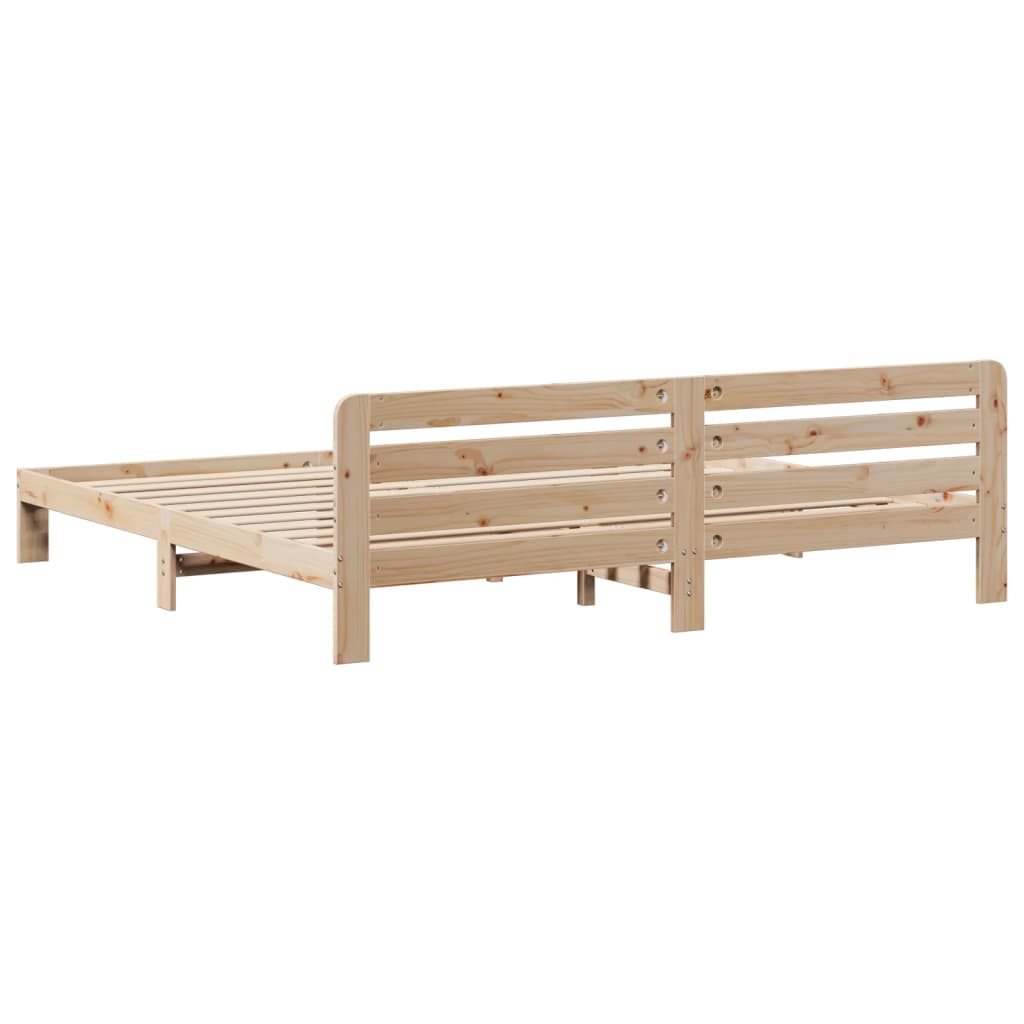 Solid wood bed without mattress 200x200 cm pine