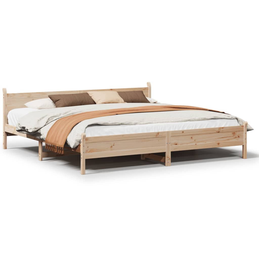 Solid wood bed without mattress 180x200 pinewood