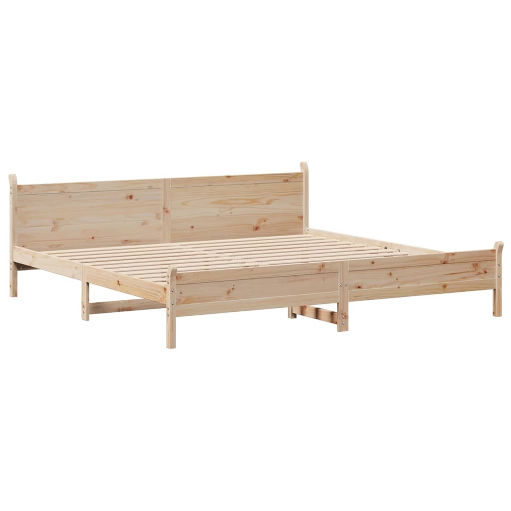 Solid wood bed without mattress 180x200 pinewood