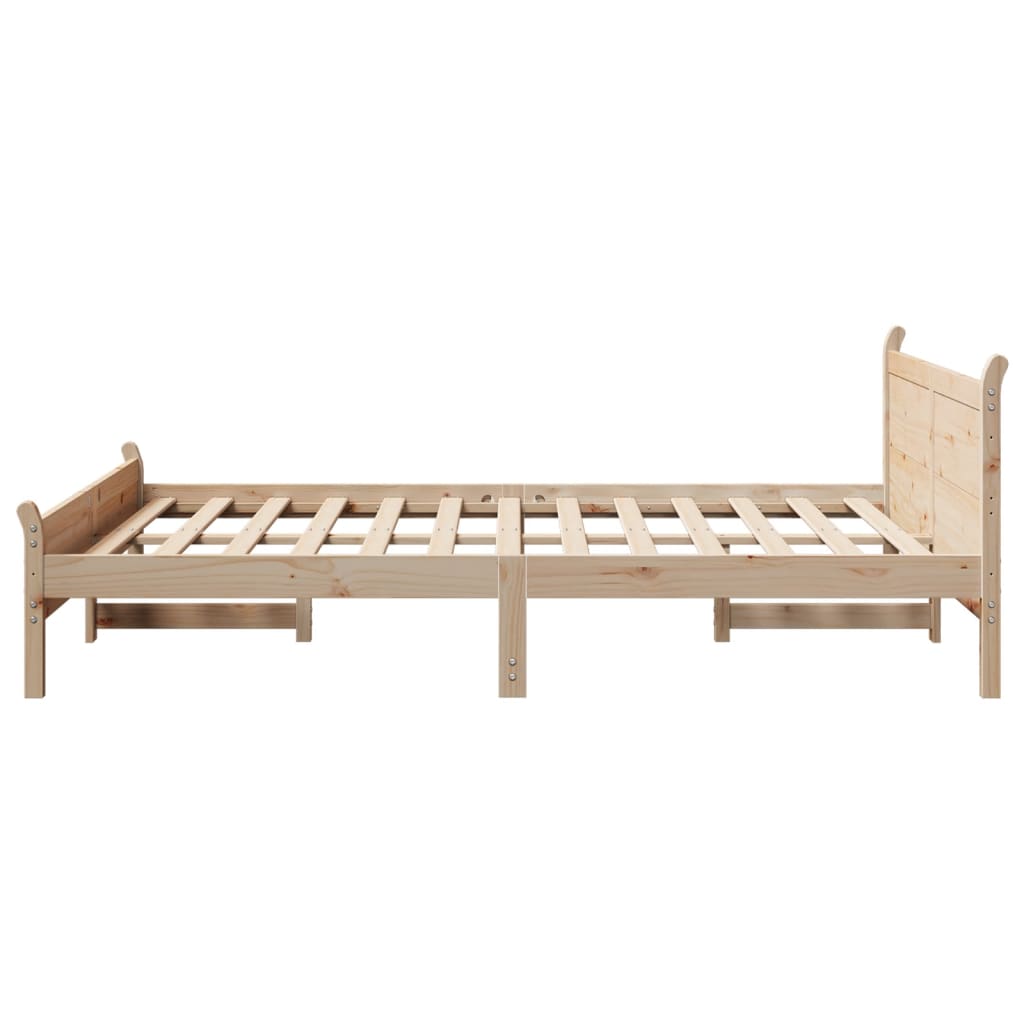 Solid wood bed without mattress 150x200 cm pinewood