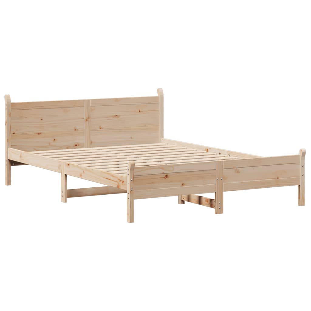 Solid wood bed without mattress 120x200 cm pinewood