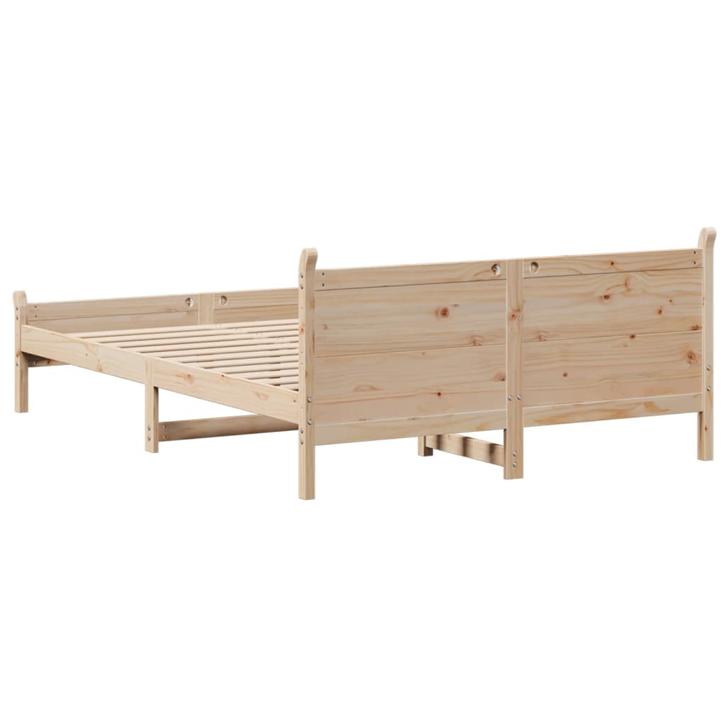 Solid wood bed without mattress 120x200 cm pinewood