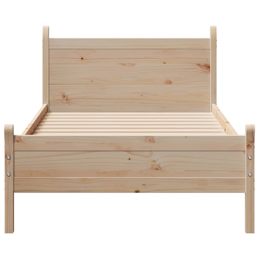 Solid wood bed without mattress 90x200 pinewood