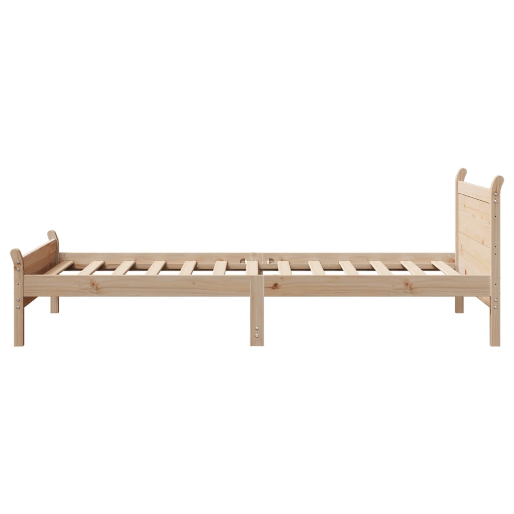 Solid wood bed without mattress 90x200 pinewood