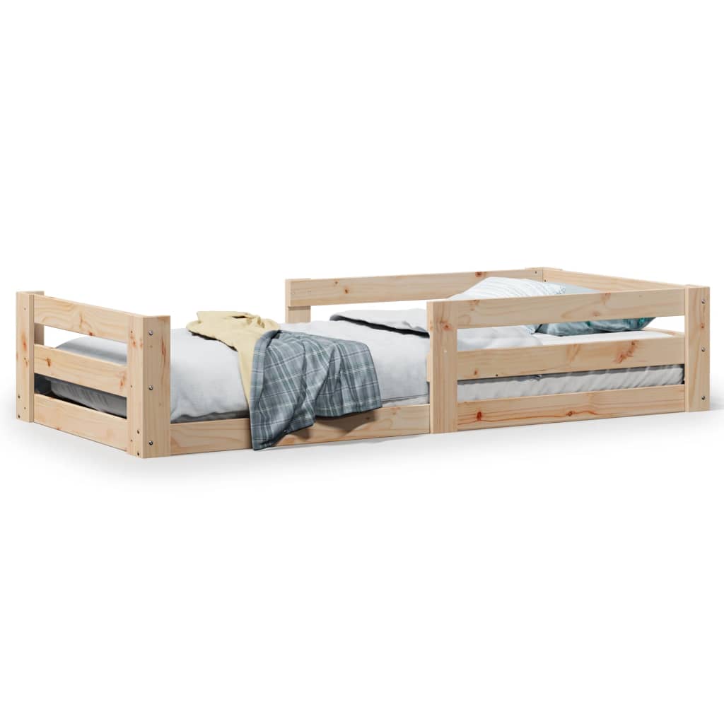 Solid wood bed without mattress 80x200 cm pinewood