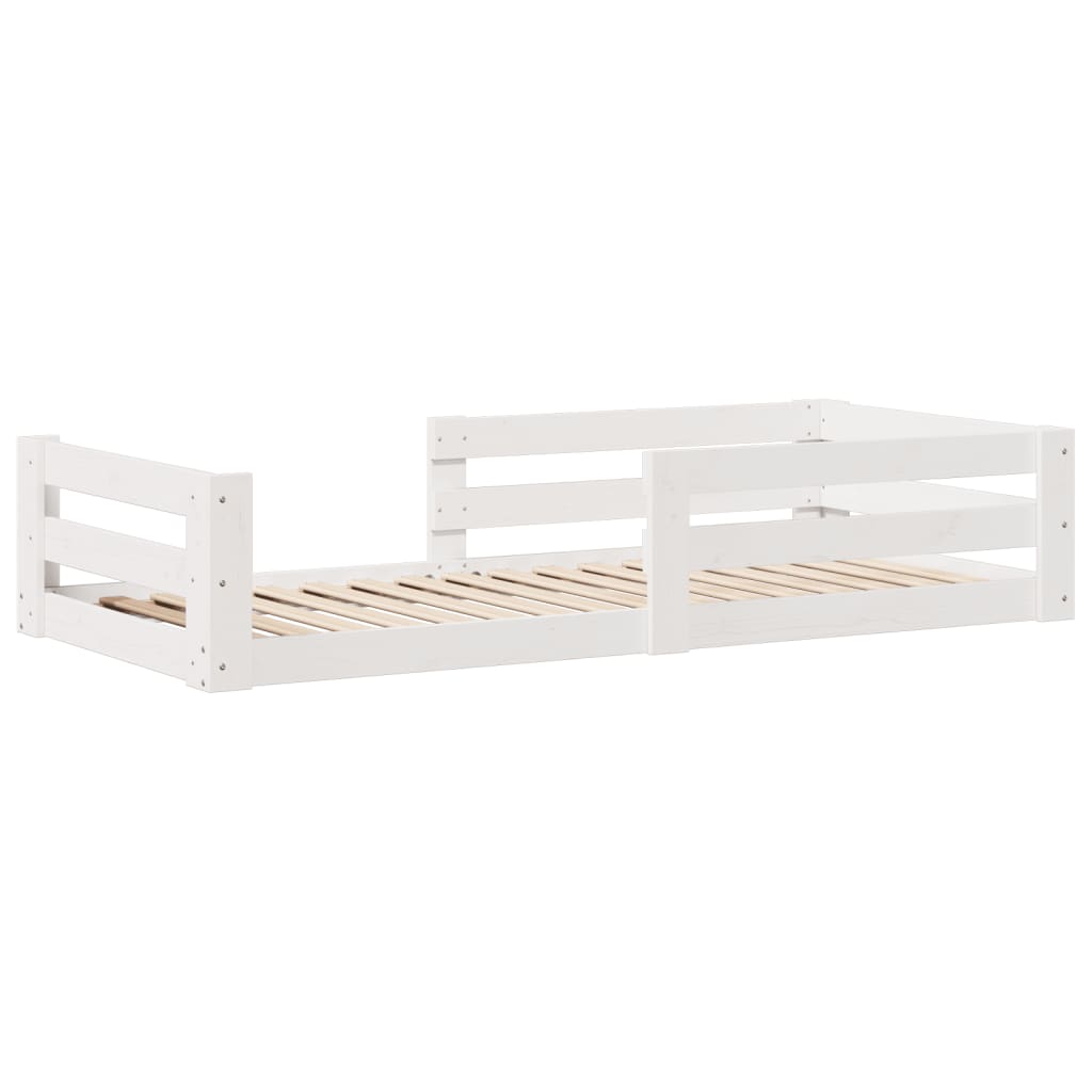 Solid wood bed without mattress white 80x200 cm pinewood