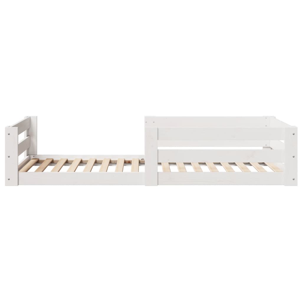 Solid wood bed without mattress white 80x200 cm pinewood