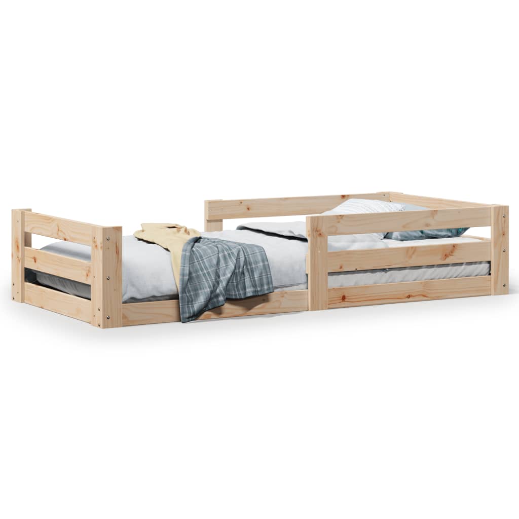 Solid wood bed without mattress 90x200 pinewood