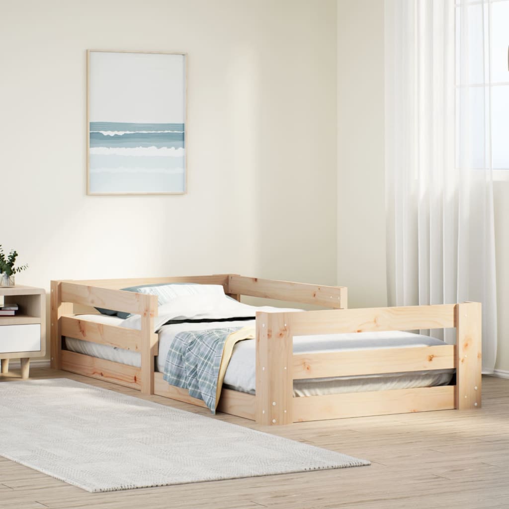 Solid wood bed without mattress 90x200 pinewood