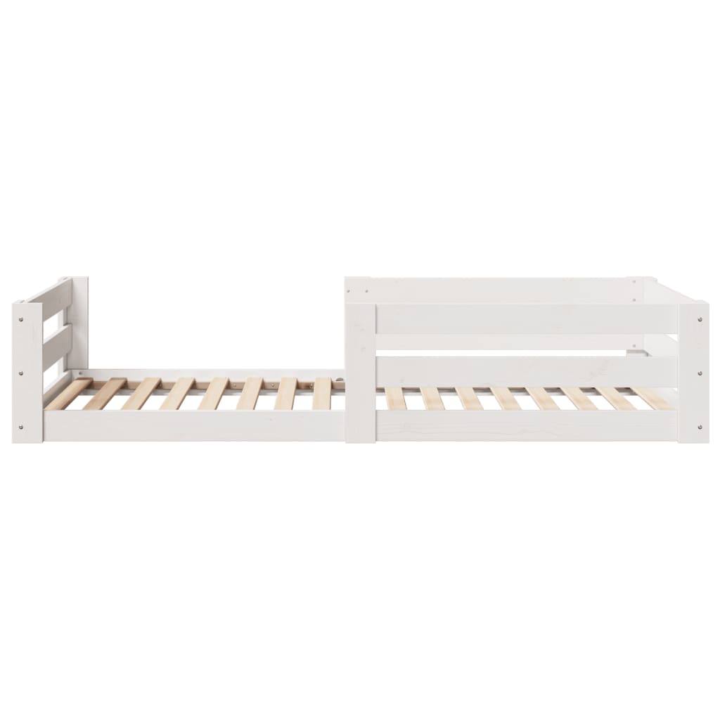 Solid wood bed without mattress white 90x200 cm pinewood