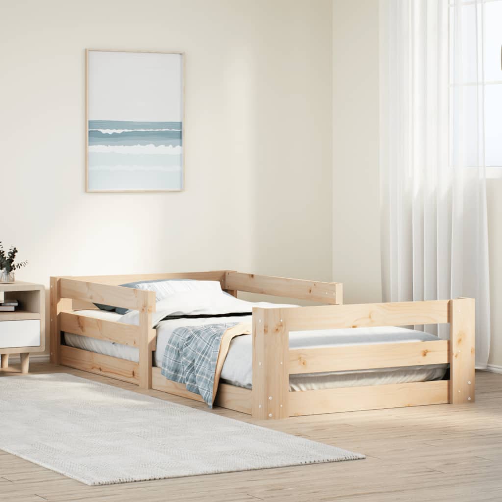 Solid wood bed without mattress 100x200 cm pinewood