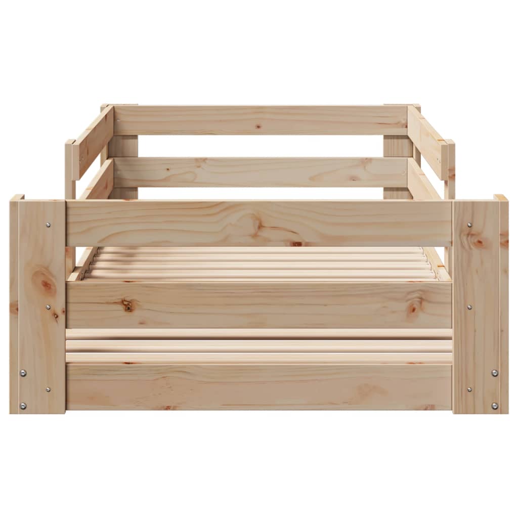 Bed frame without mattress 80x160 cm solid pine wood