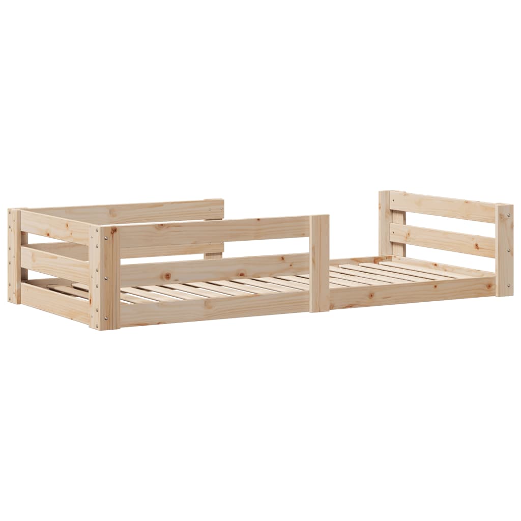 Bed frame without mattress 80x160 cm solid pine wood