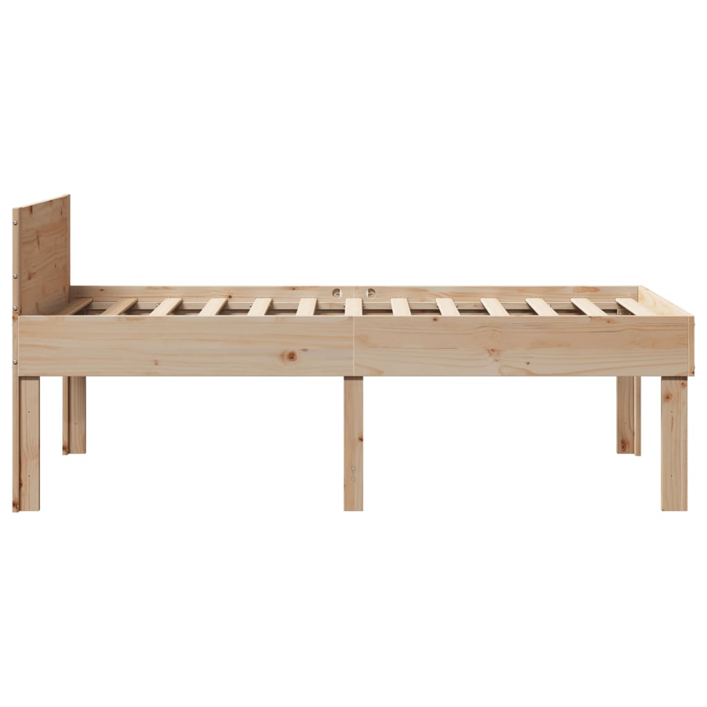 Solid wood bed without mattress 90x200 pinewood