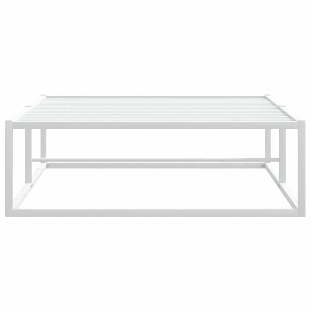 Bed frame without mattress white 90x200 cm metal