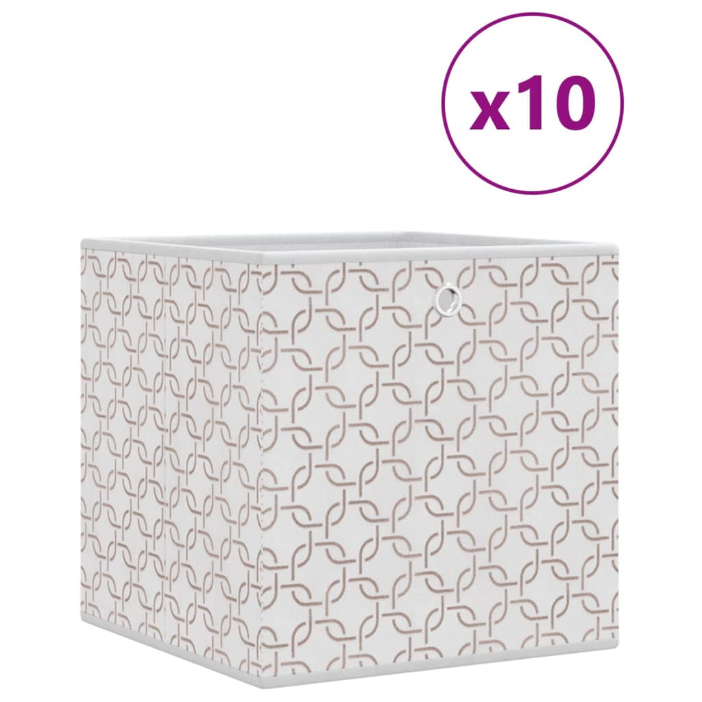 Faltboxen 10 Stk. Creme 32x32x32 cm Vlies