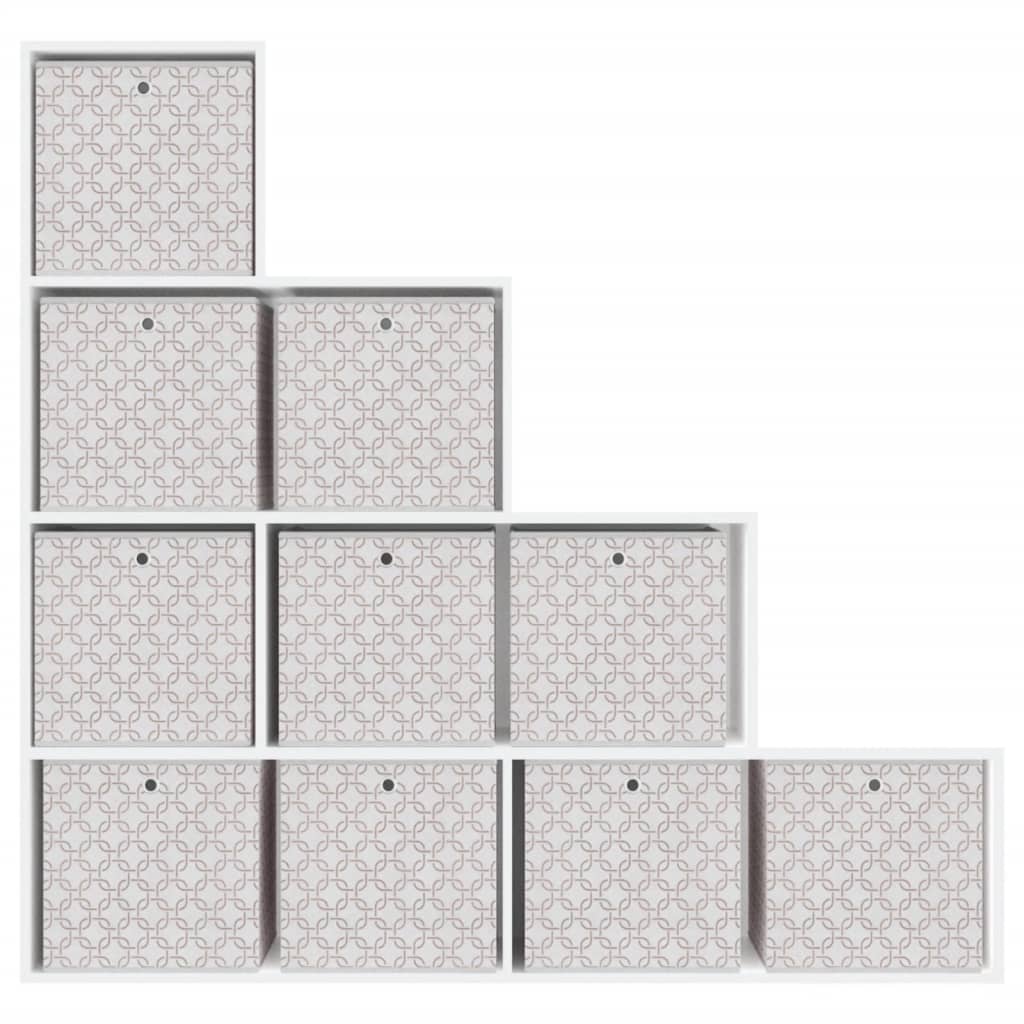 Folding boxes 10 pieces cream 32x32x32 cm fleece